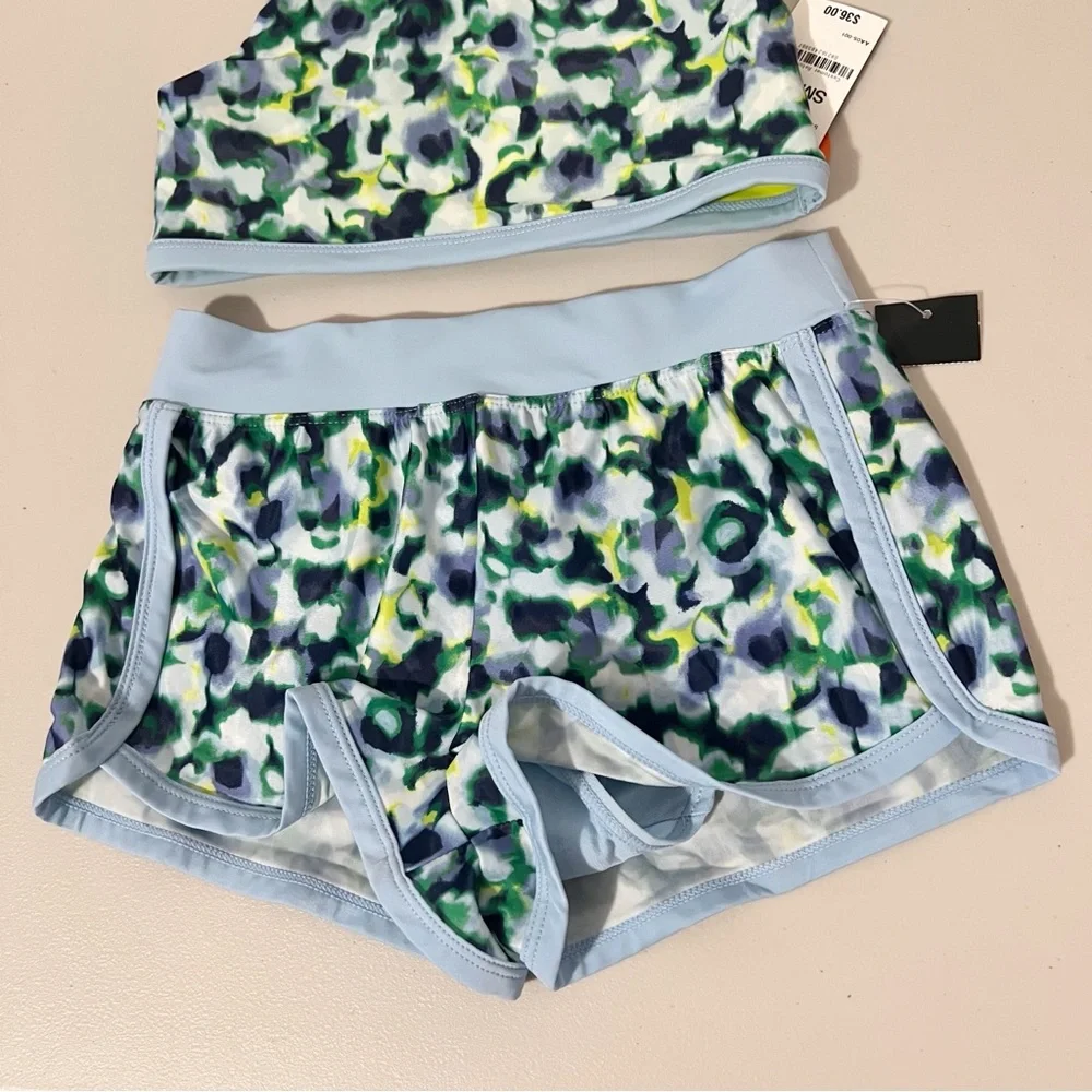 ID‎ Ideology Little Girls Blurred Floral Bikini 2-Pc. Swimwear Set Size Small